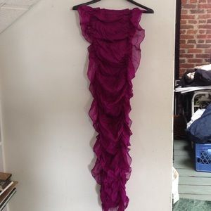 Ralph Lauren silk ruffled scarf